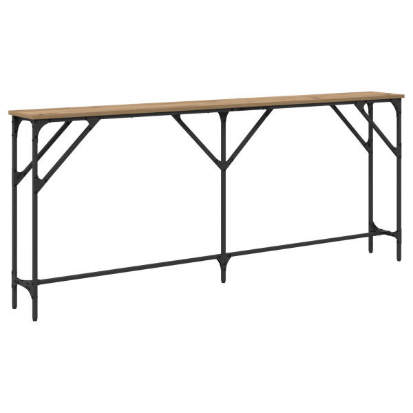 Mesa Console Carvalho Artesanal 180x23x75 cm Madeira Compensada M 4