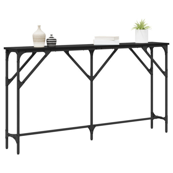 Mesa de Apoio Carvalho Preto 140x23x75 cm Madeira de Engenharia M 3