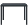 Mesa de Jardim Antracite 100x100x73 cm em Rattan Sintético 3