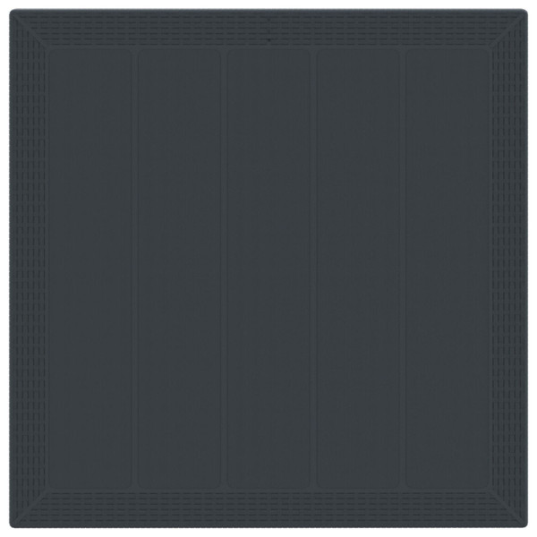 Mesa de Jardim Antracite 100x100x73 cm em Rattan Sintético M 5