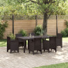 Mesa de Jardim  Marrom 200x100x73 cm em Rattan Sintético 1