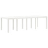 Mesa de jardín ratán sintético blanca 250x100x73 cm 2