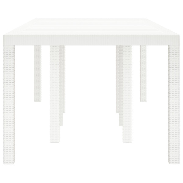 Mesa de Jardim  Branca 250x100x73 cm em Polirattan M 4