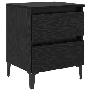 Cabinet de Cama Carvalho Preto 40x35x50 cm Madeira Engenheirada H