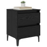 Cabinet de Cama Carvalho Preto 40x35x50 cm Madeira Engenheirada 3