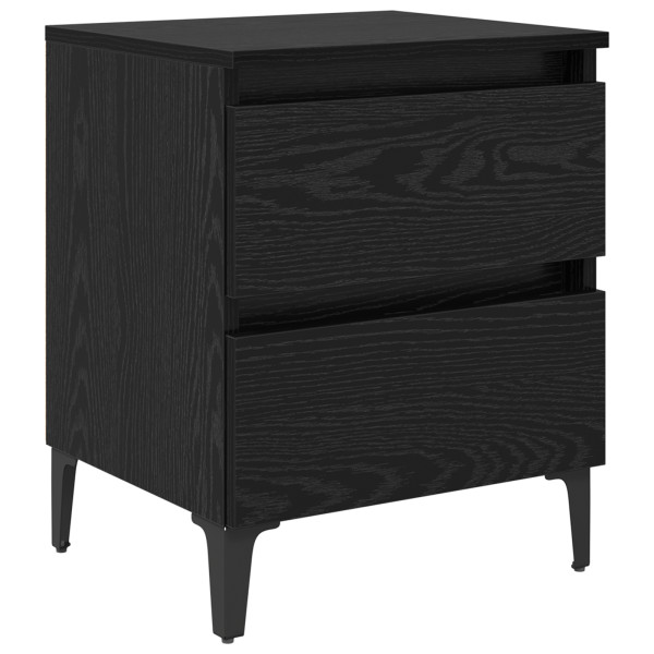 Cabinet de Cama Carvalho Preto 40x35x50 cm Madeira Engenheirada M 4