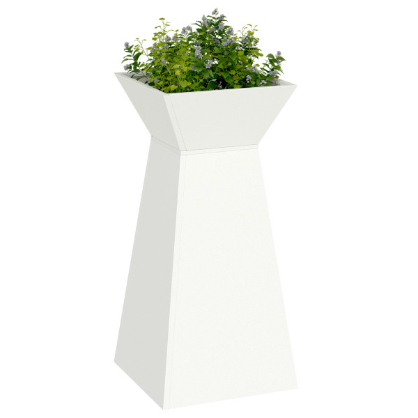 Suporte para Plantas Branco Plástico Médio Inserções Decorativas M 3
