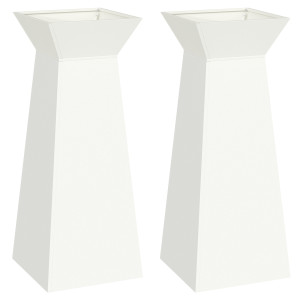 Suporte para Plantas em Forma de Cone Branco Plástico Grande H