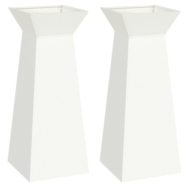 Suporte para Plantas em Forma de Cone Branco Plástico Grande M 2