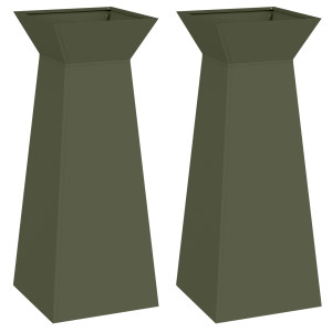 Soporte para Plantas Verde Oliva Metal 40 x 40 x 101 cm H