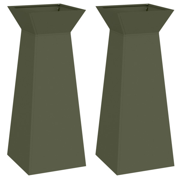 Soporte para Plantas Verde Oliva Metal 40 x 40 x 101 cm M 2