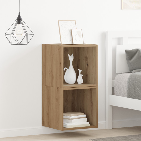 Armarios de Pared 2 pcs Roble Artesanal 37x37x37 cm Madera Ingenierizada M 5