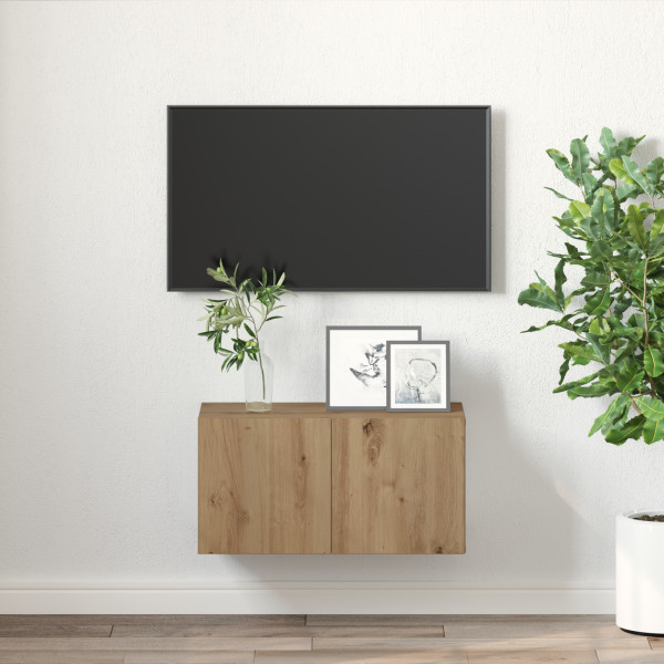 Mueble de TV Roble artesanal Madera elaborada Diseño Rectangular M 5