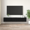 Conjunto de Cabinete para TV Roble Negro Madera Elaborada Mediano 5