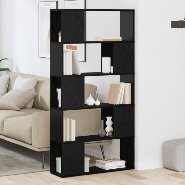 Unidad de Estante Roble Negro Madera Elaborada Mediano Estante M 5