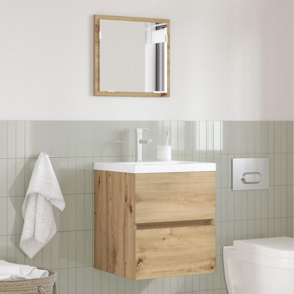 Gabinete de Almacenamiento para Baño Roble MDF Mediano M 5