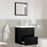 Gabinete de Almacenamiento para Baño - Roble Negro Madera Creada 1