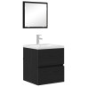 Gabinete de Almacenamiento para Baño - Roble Negro Madera Creada 3