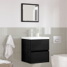 Gabinete de Almacenamiento para Baño - Roble Negro Madera Creada 5
