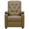 Sillón reclinable eléctrico de cuero sintético color capuchino 3