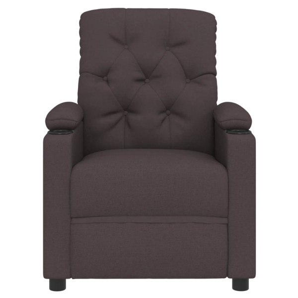 Sillón reclinable eléctrico tela marrón oscuro M 4