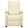 Sillón de masaje eléctrico cuero sintético crema 3