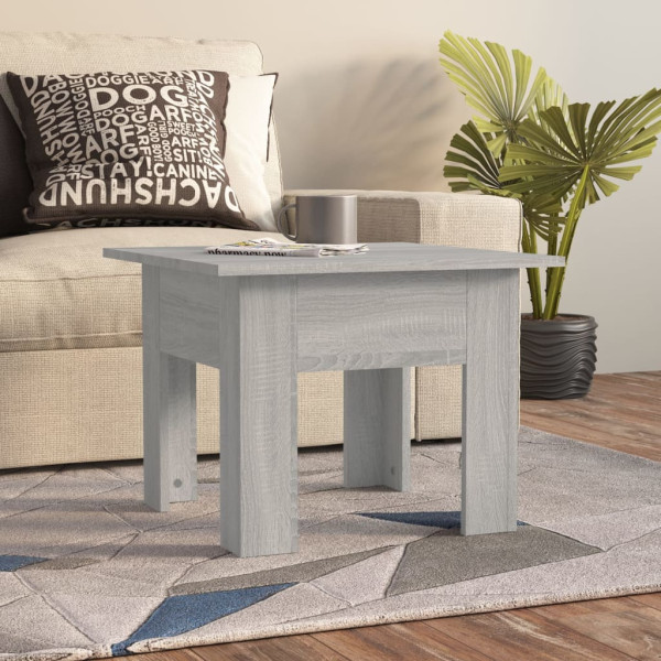 Mesa de centro madera de ingeniería gris Sonoma 55x55x42 cm D
