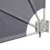 Toldo lateral dobrável para varanda 140x140 cm cinzento 4