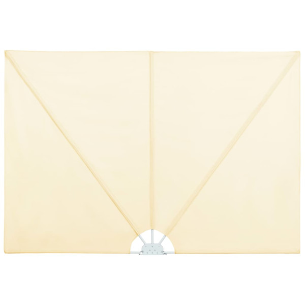 Toldo lateral dobrável para terraço 300x200 cm creme M 2