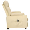 Sillón reclinable eléctrico de tela crema 4