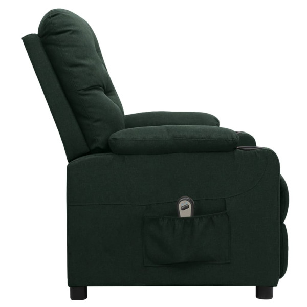 Sillón reclinable eléctrico tela verde oscuro M 4