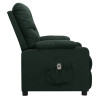 Sillón reclinable eléctrico tela verde oscuro 4