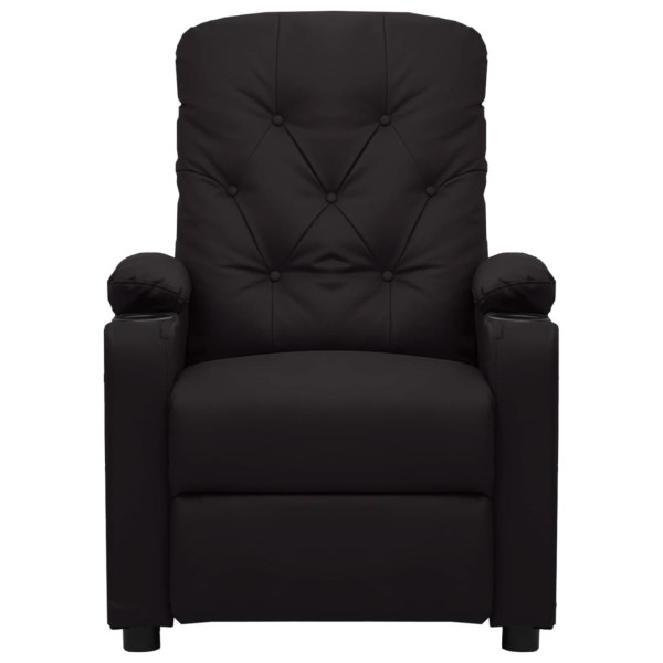 Sillón de masaje eléctrico cuero sintético negro M 3