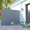 Toldo lateral plegable terraza gris 240x160 cm 1