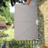 Toldo lateral dobrável para terraço 240x160 cm creme 4