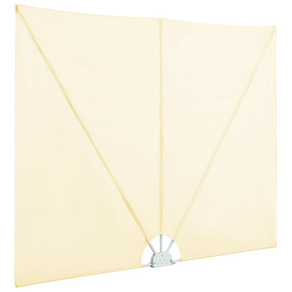 Toldo lateral dobrável para terraço 240x160 cm creme M 5