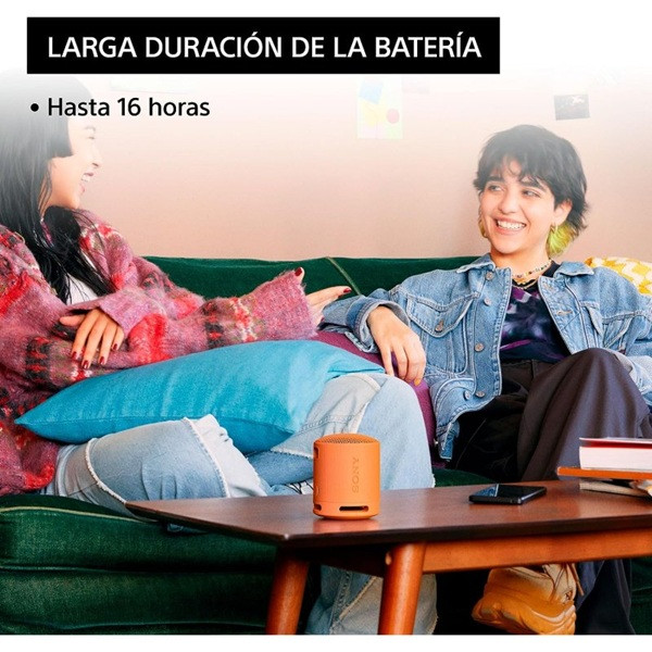 Altavoz portable con bluetooth sony xb100/ 2.0/ naranja M 5