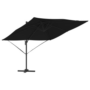 Guarda-Sol Cantilever Roma Preto 286x285x265 cm em Alumínio H