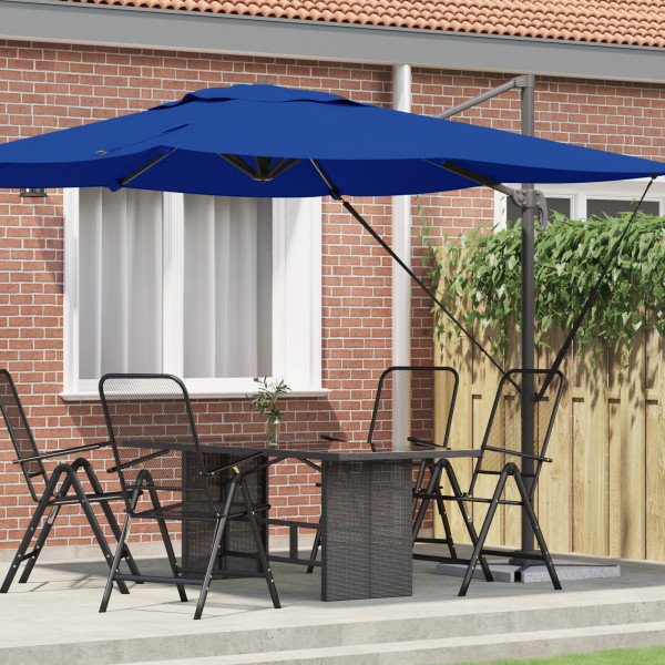 Sombrilla de Patio Azul celeste Aluminio. Poliéster 3m D