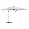Guarda-Sol Cantilever Roma com LEDs Areia 286x285x270 cm em Alumínio 2