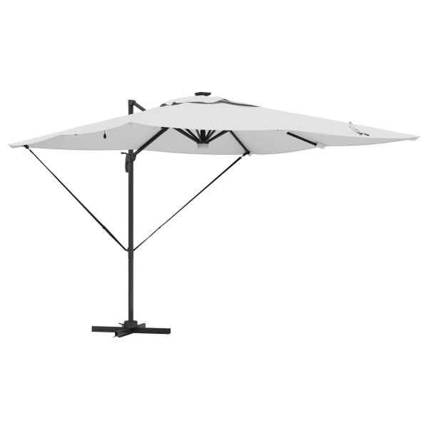 Sombrilla Cantilever Roma con LEDs Arena 286x285x270 cm Aluminio M 4