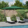 Parasol Cantilever Roma con LEDs Verde 286x285x270 cm Aluminio 1