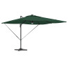 Parasol Cantilever Roma com LEDs Verde 286x285x270 cm - Alumínio 3