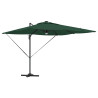 Parasol Cantilever Roma com LEDs Verde 286x285x270 cm - Alumínio 4