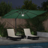 Parasol Cantilever Roma com LEDs Verde 286x285x270 cm - Alumínio 5