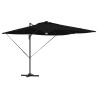 Guarda-sol Cantilever Roma com LEDs Preto 286x285x270 cm - Alumínio 1