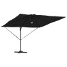 Guarda-sol Cantilever Roma com LEDs Preto 286x285x270 cm - Alumínio 5