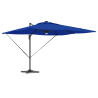 Paraguas Cantilever Roma con LEDs Azul Azur 286x285x270 cm Aluminio 3