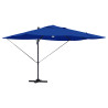 Guarda-sol Cantilever Roma com LEDs. Azul Azure. 352x251x265 cm. Alumínio 4