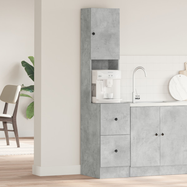 Gabinete de Cocina Gris Concreto 35x50x180 cm Madera Manufacturada D